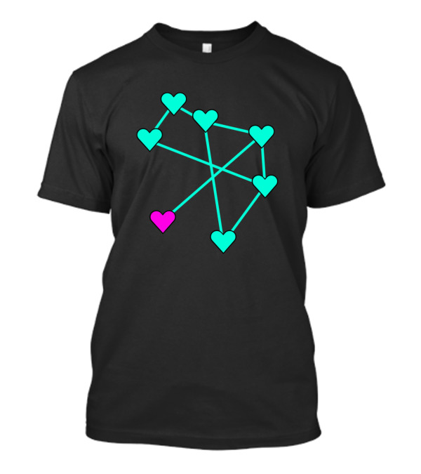 Polycule Heart Connection Network T-Shirt
