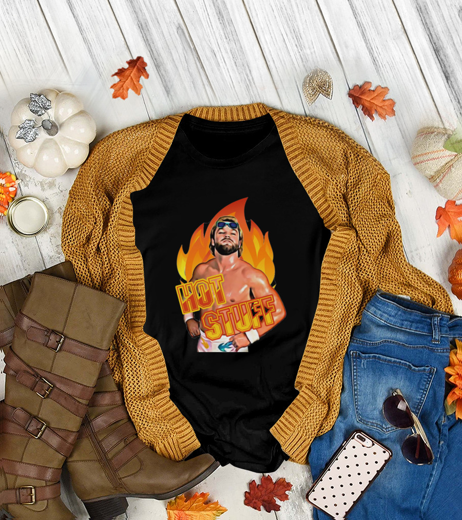 Hot Stuff Retro Wrestling Flames T-Shirt