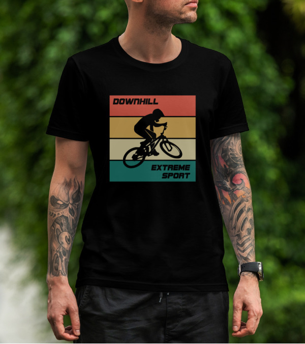 Downhill Extreme Sport Vintage Cycling T-Shirt