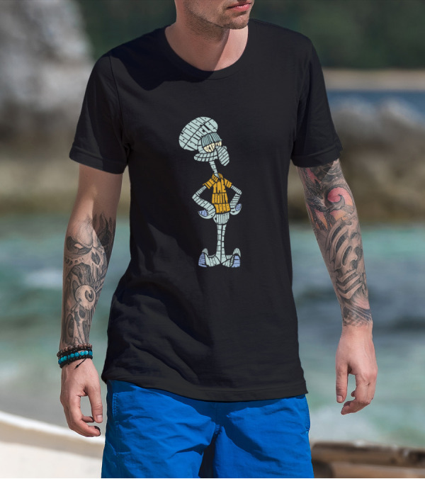 Squidward Calligram Typography Style Illustration With Text The Imagination T-Shirt