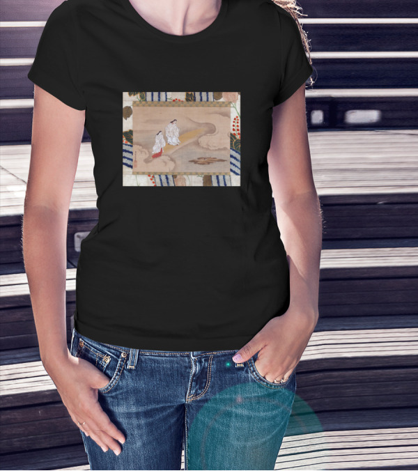 Nishikawa Sukenobu The God Izanagi And Goddess Iza Ukiyo-e Style Painting T-Shirt