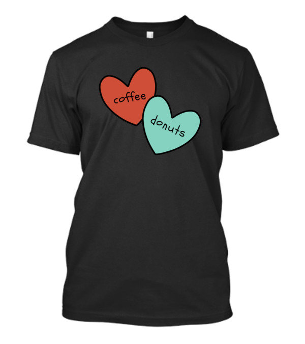 Coffee Donuts Heart Duo T-Shirt