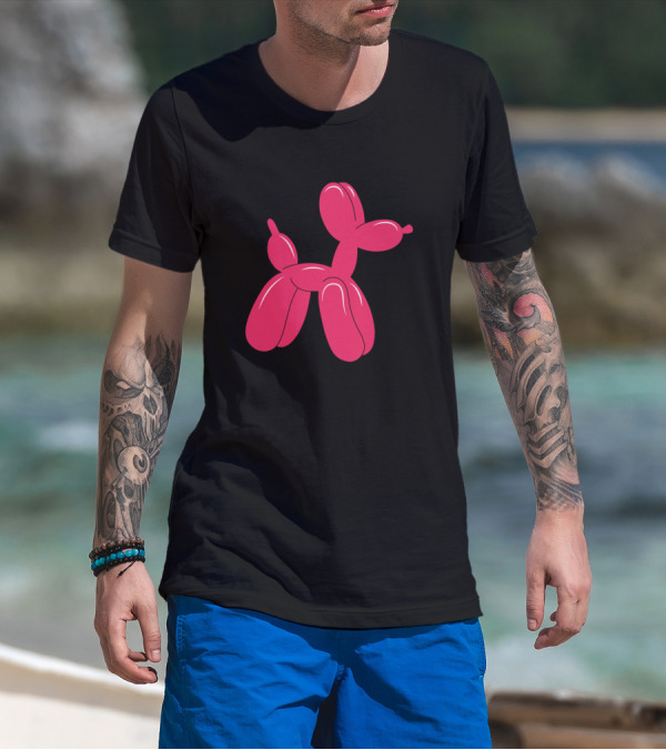 Pink Balloon Dog Iconic Pop T-Shirt