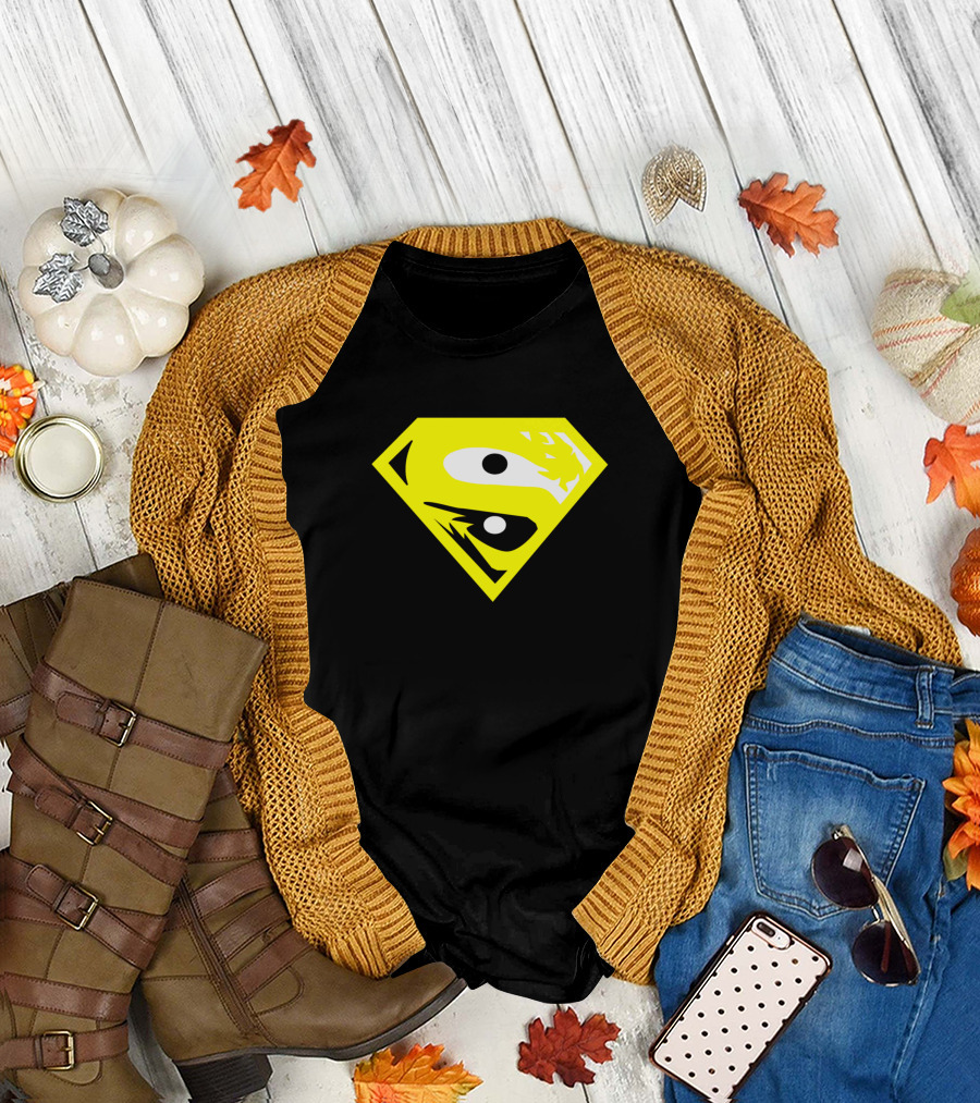 Superman Dragon Yin Yang Symbol Emblem T-Shirt