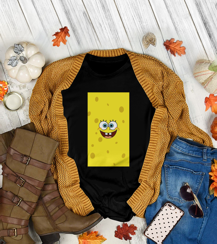 SpongeBob SquarePants Smiling Face Yellow T-Shirt