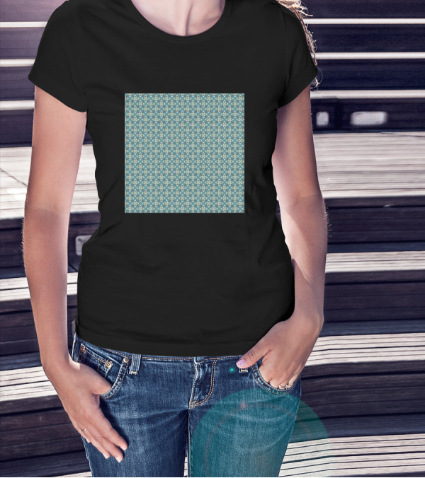 Tartan Lattice Zigzag Stripes Rhombuses Weaving Geometric T-Shirt
