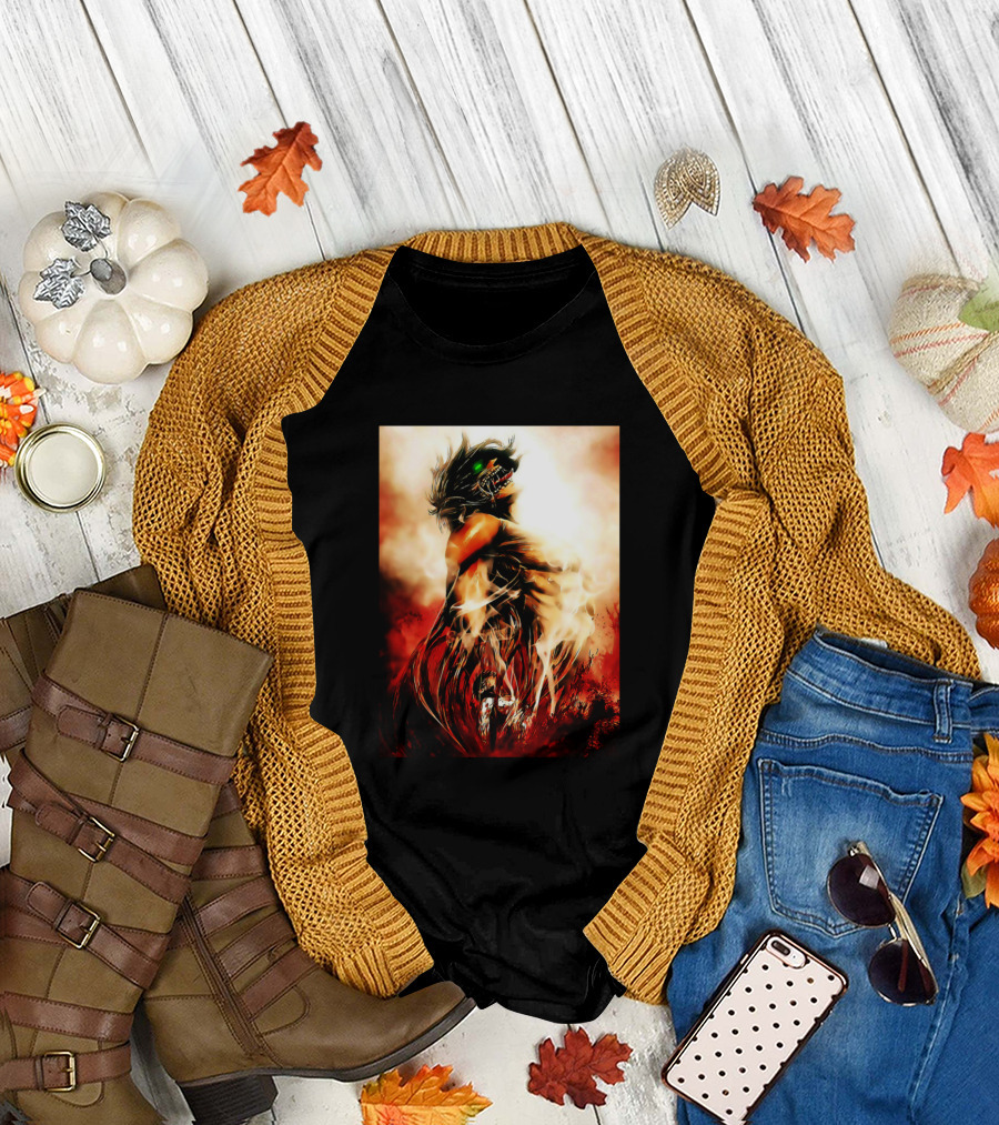 Titans King Eren Yeager Transformation Anime T-Shirt