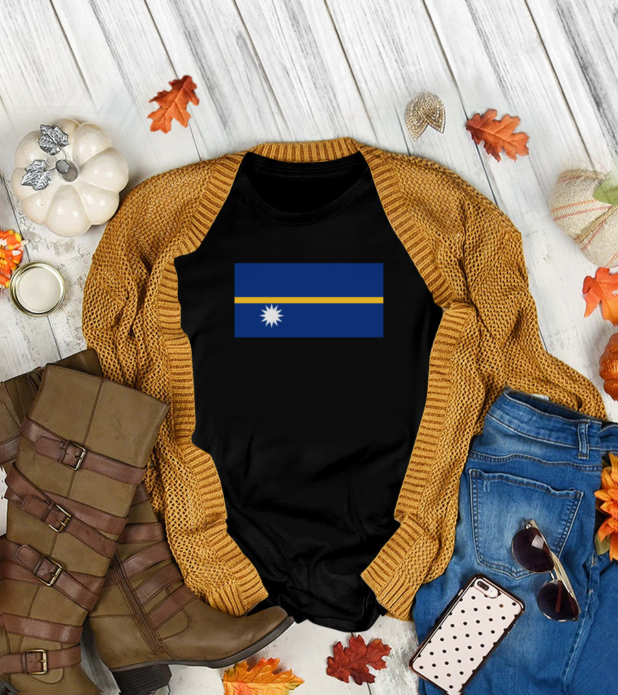 Flag Of Nauru Minimalist National T-Shirt