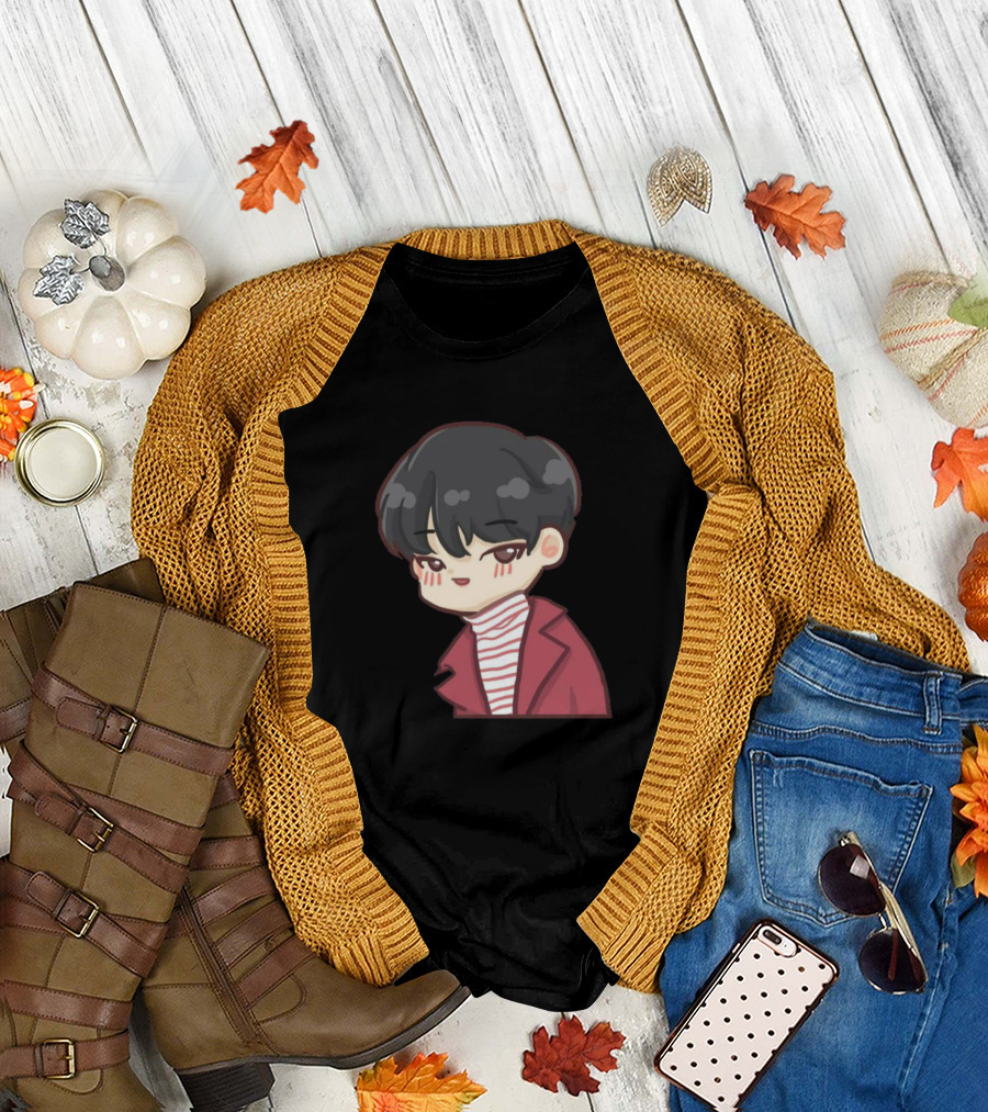 Wonwoo Seventeen Cartoon Character K-Pop Idol T-Shirt