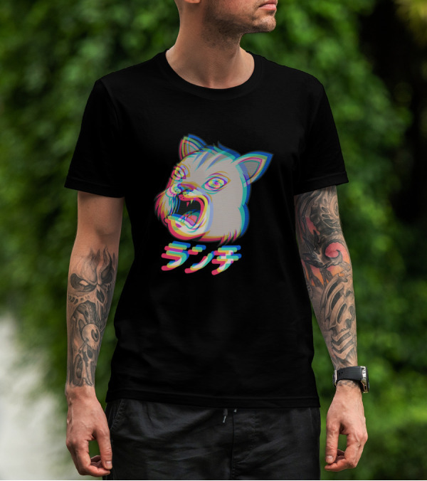 Aesthetic Otaku Style Crazy Screaming Cat T-Shirt