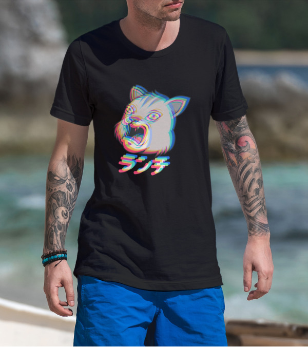 Aesthetic Otaku Style Crazy Screaming Cat T-Shirt