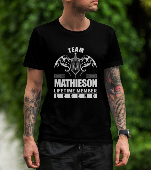 Team Mathieson Lifetime Member Legend Shield Dragons T-Shirt