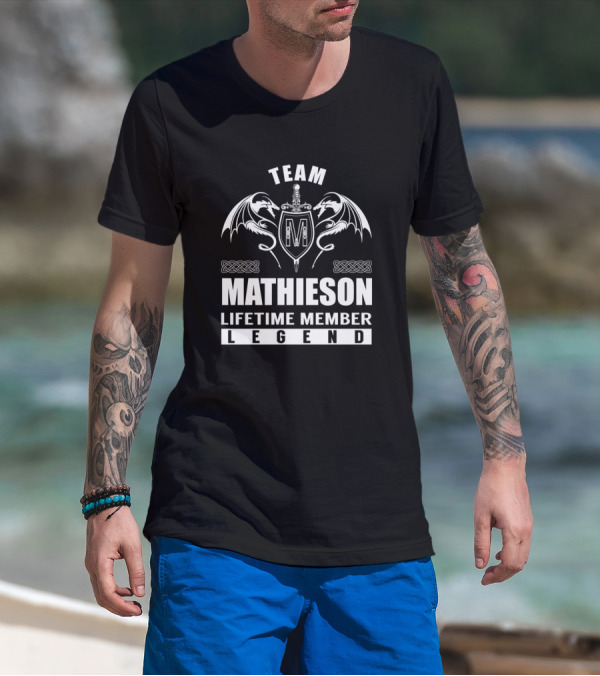 Team Mathieson Lifetime Member Legend Shield Dragons T-Shirt