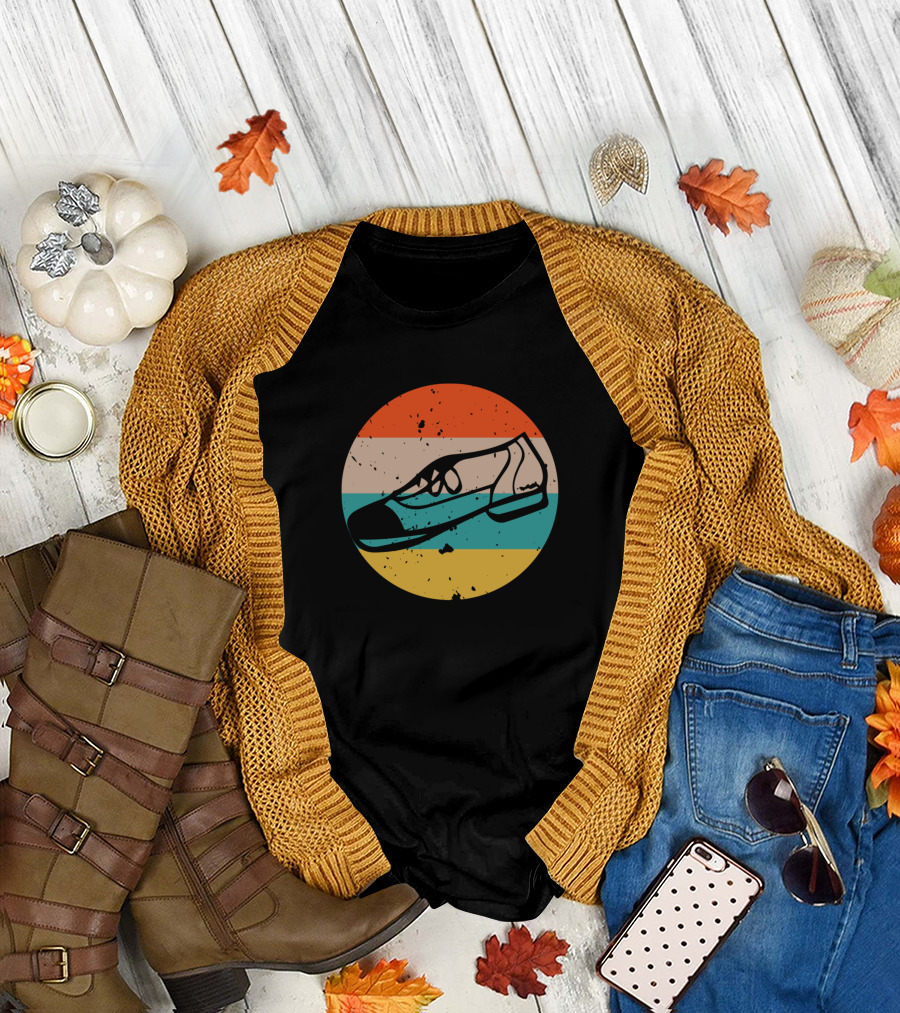 Retro Tap Dance Shoe Circle T-Shirt