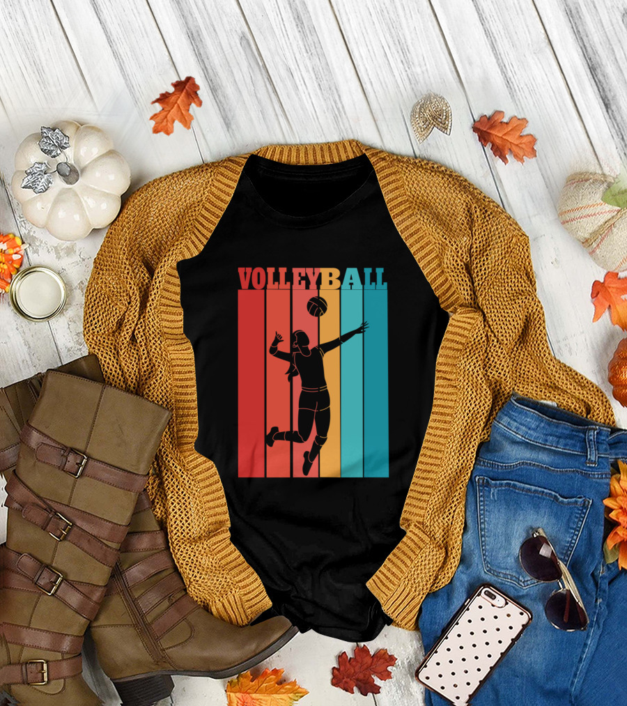 VOLLEYBALL RETRO WOMAN PLAYER T-Shirt