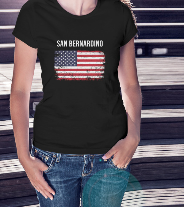 San Bernardino American Flag T-Shirt