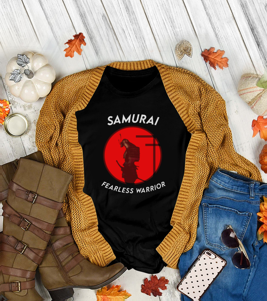 SAMURAI FEARLESS WARRIOR RED CIRCLE T-Shirt