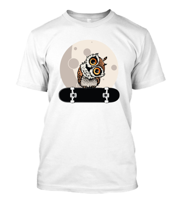 Owl Skateboard Moon Sports Inlineskates T-Shirt