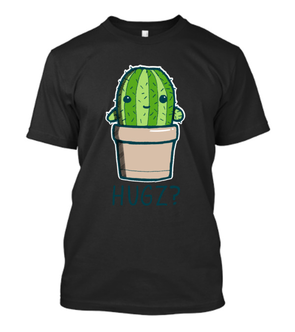 Hugz Cactus Smiling Plant In Pot T-Shirt