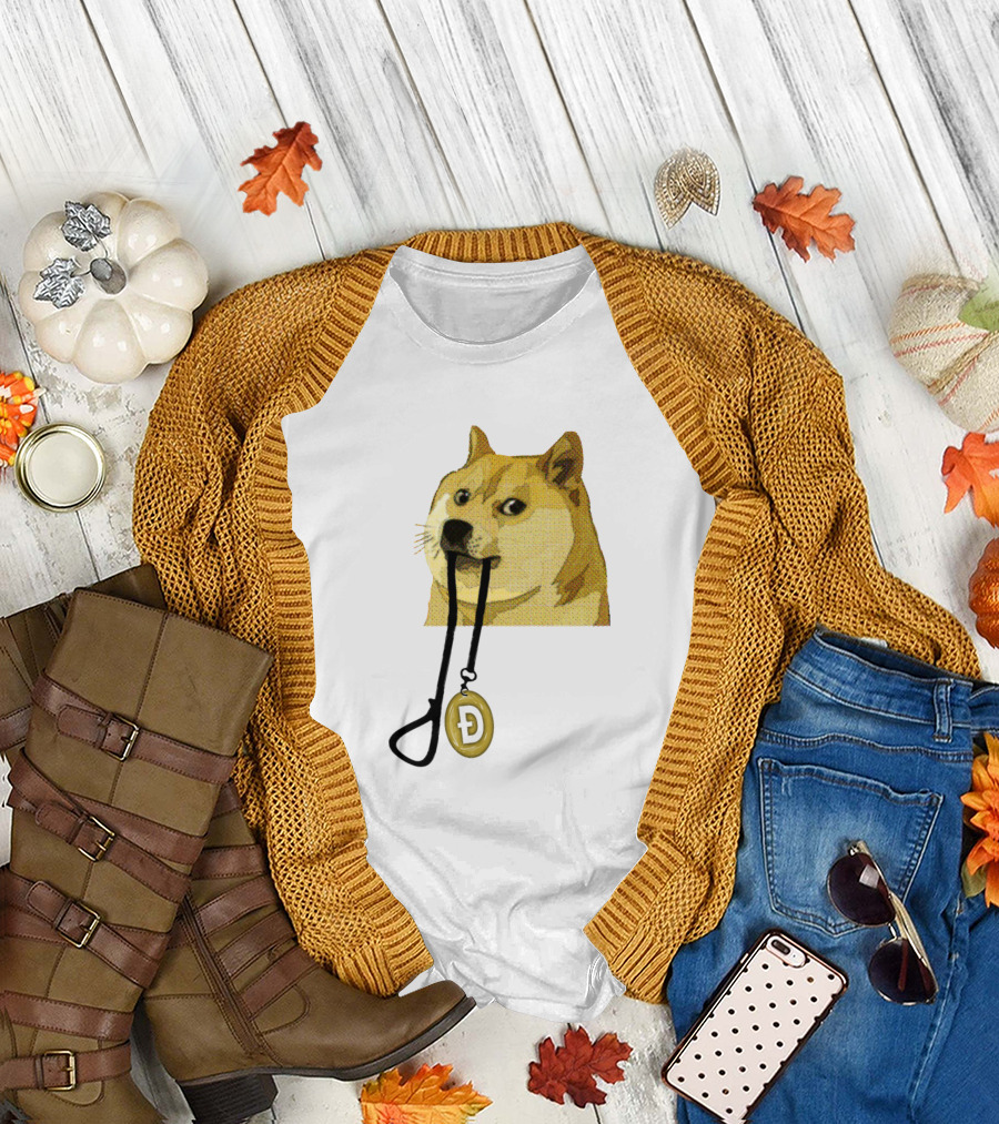 Doge Holding Dogecoin T-Shirt
