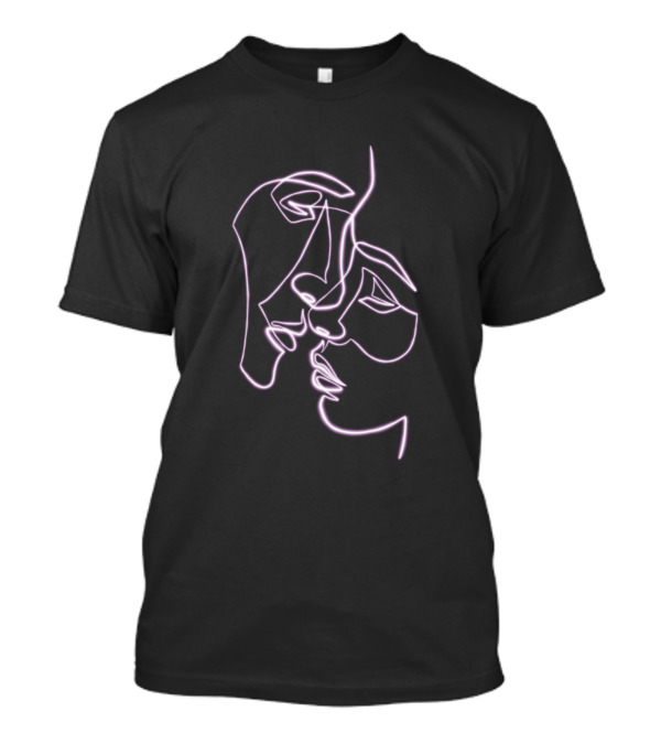 Man And Woman Neon Line T-Shirt