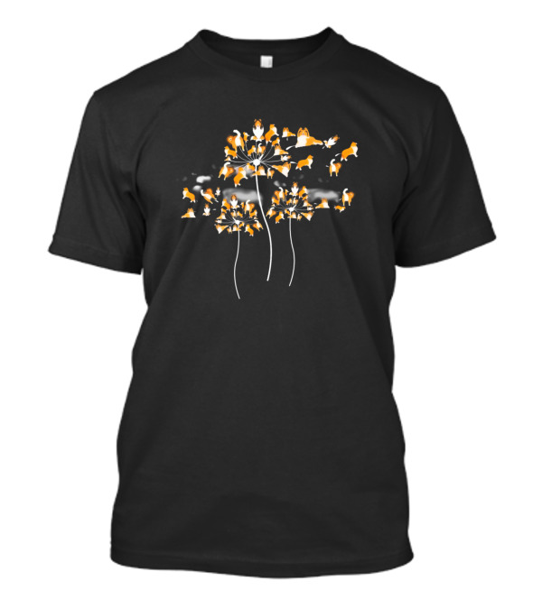Rough Collie Dandelion Flower Fly Dog T-Shirt