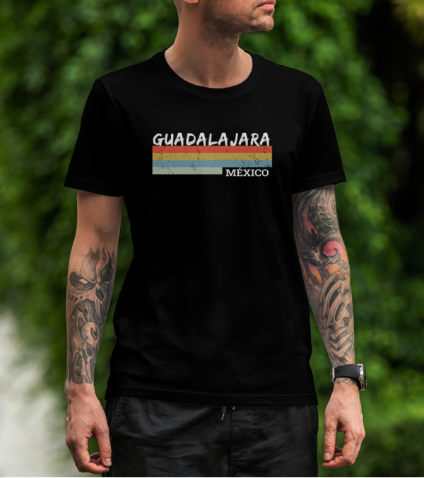 Guadalajara Vintage Stripes México T-Shirt