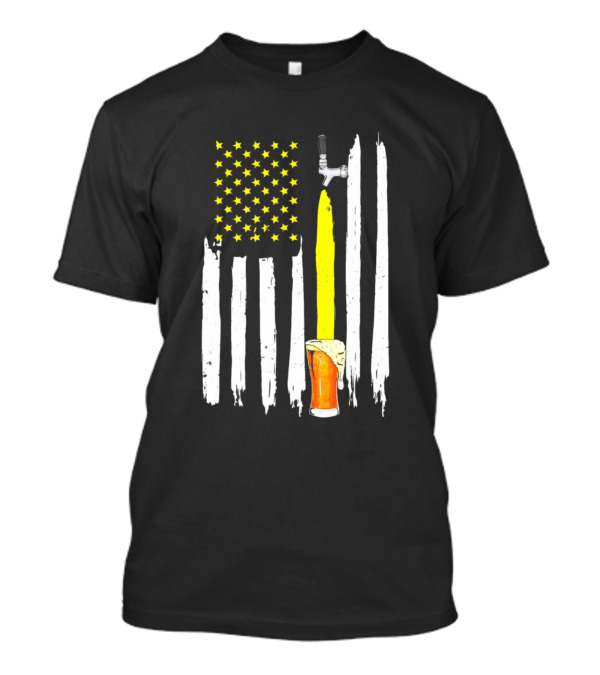 American Flag USA Craft Beer Brewers Tap Pint T-Shirt
