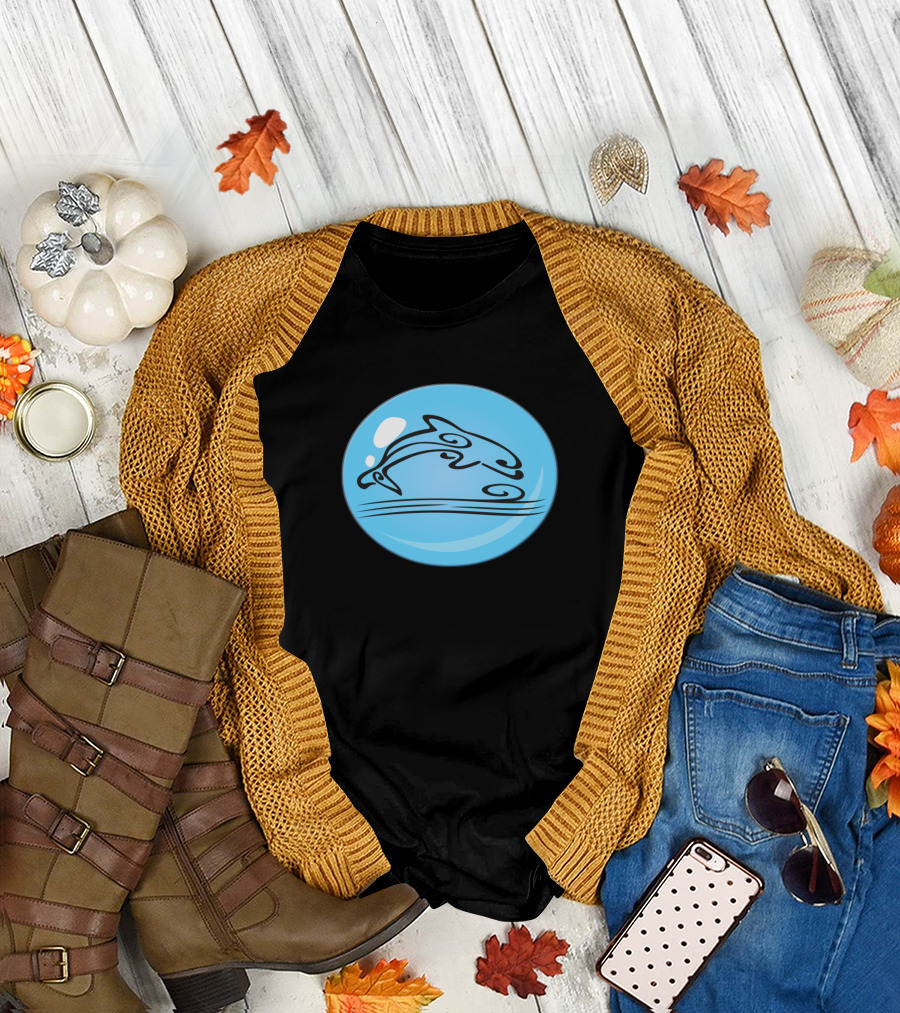 Dol Fun Playful Dolphin Water Orb T-Shirt