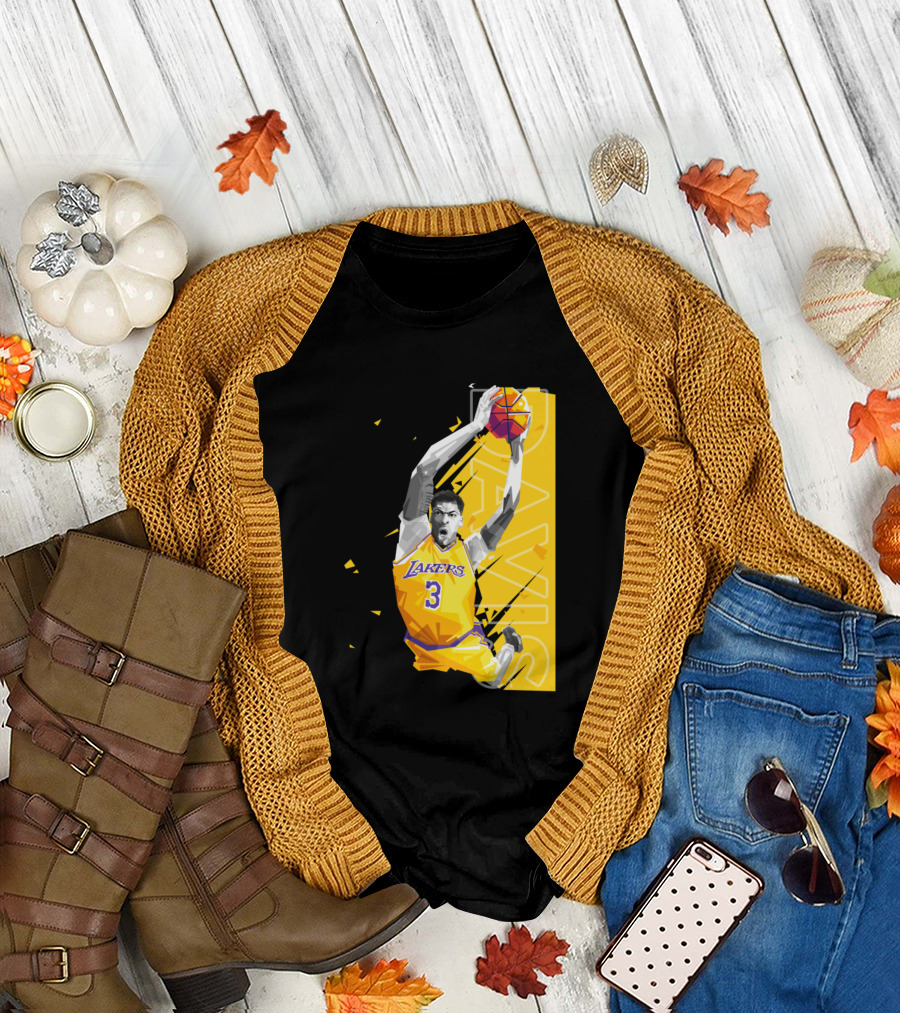 Los Angeles Lakers Anthony Davis Powerful Dunk T-Shirt