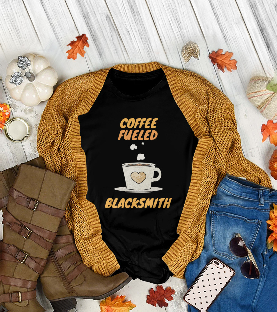 Coffee Fueled Blacksmith Heart Cup T-Shirt