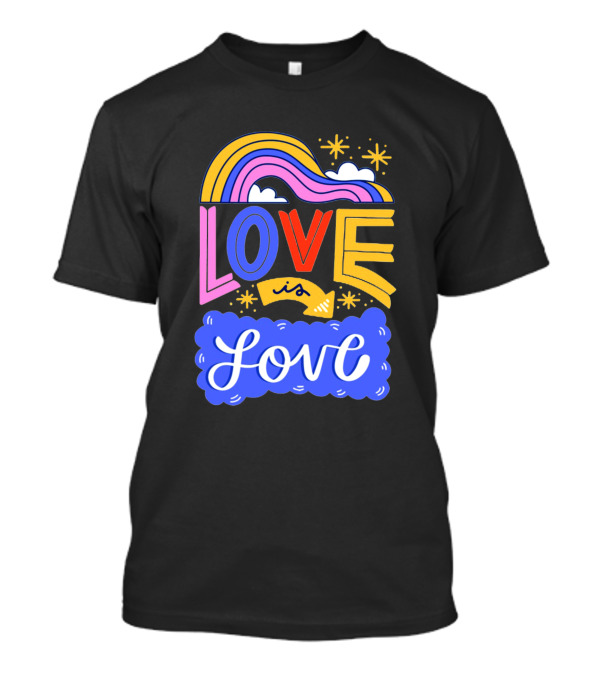 LOVE IS LOVE Rainbow Cloud Stars T-Shirt