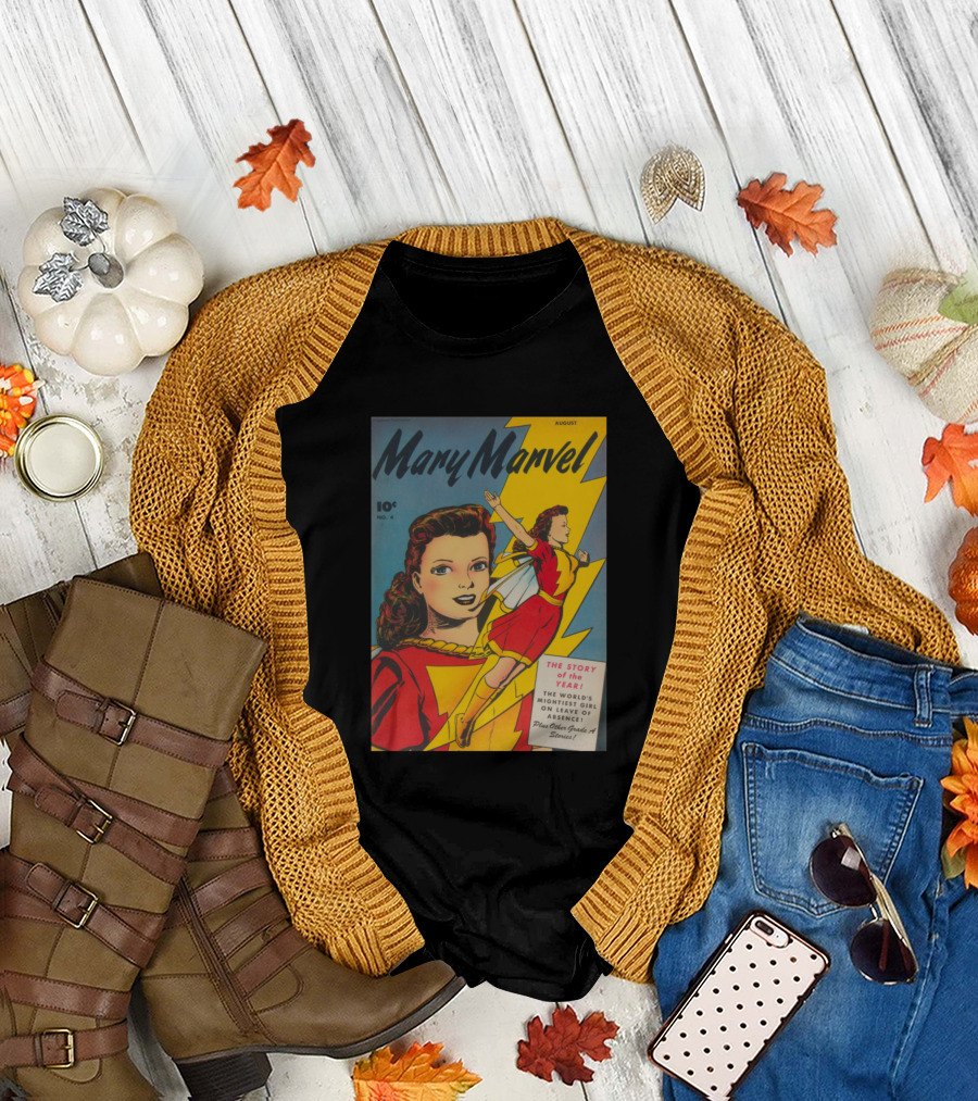 Mary Marvel August No. 4 The World's Mightiest Girl T-Shirt