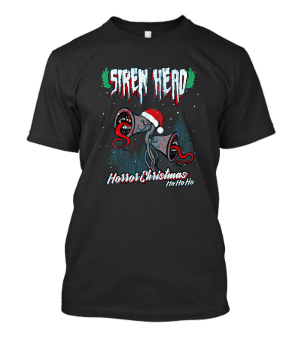 Siren Head Horror Christmas Ho Ho Ho T-Shirt