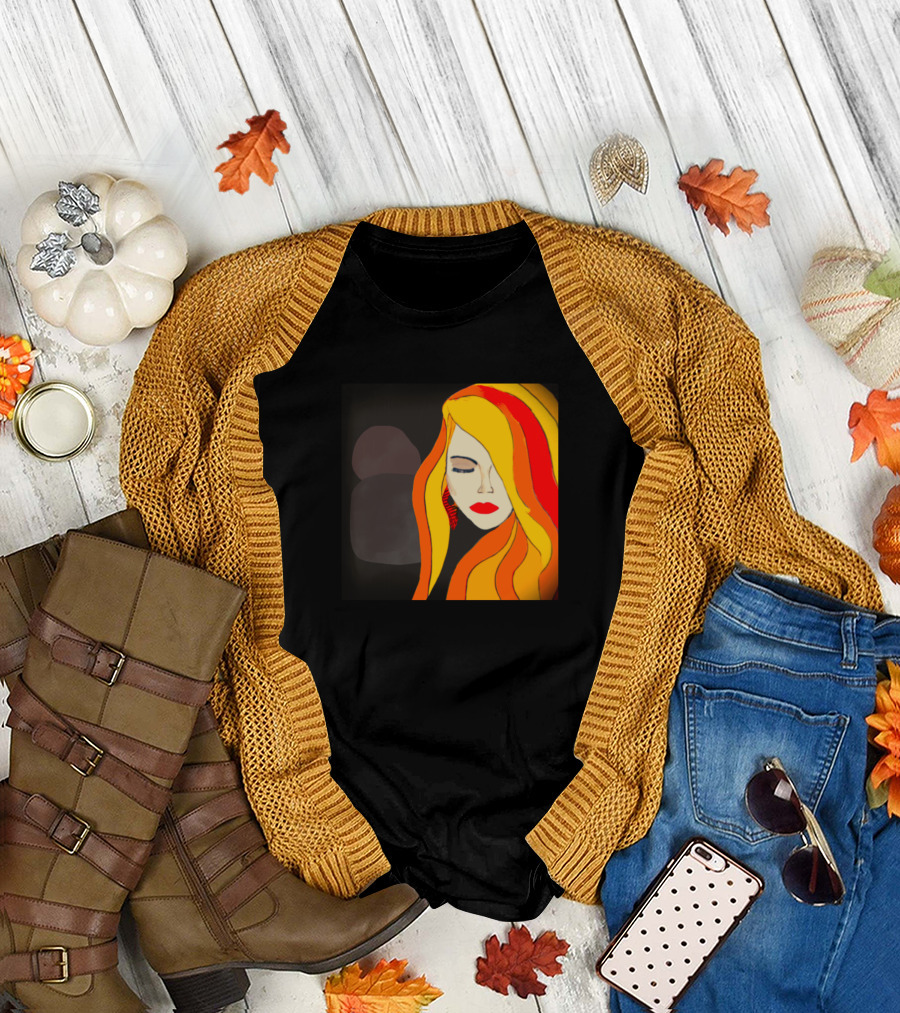 Redhead Beauty Vibrant Portrait Bold Hair T-Shirt