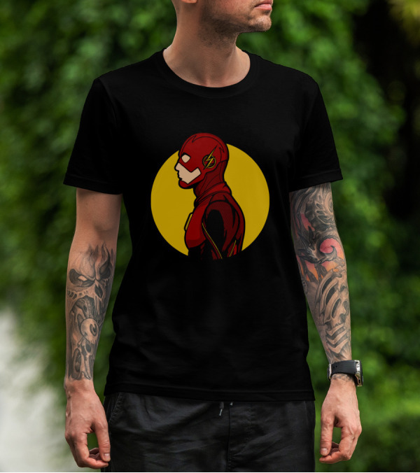 The Flash Heroes Speedster Icon Red And Yellow Lightning Bolt T-Shirt