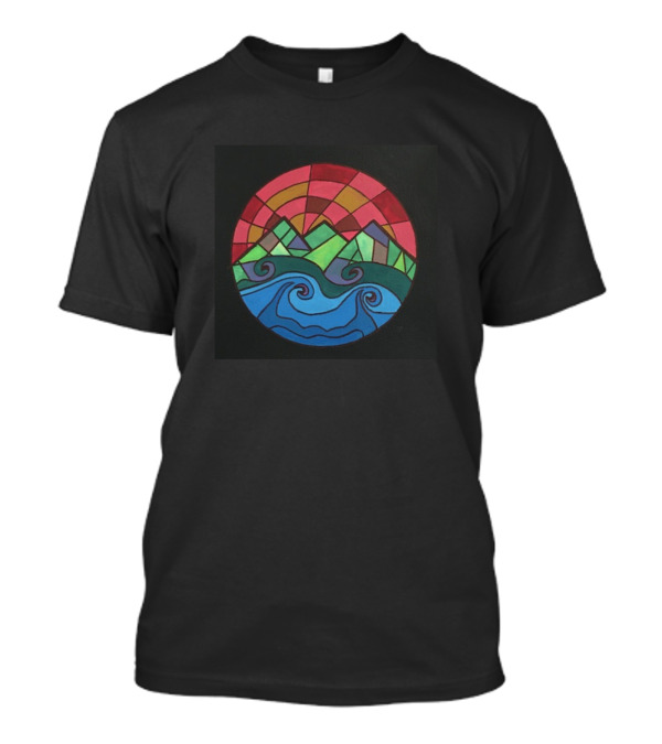 Ebb And Flow Stained Glass Landscape T-Shirt