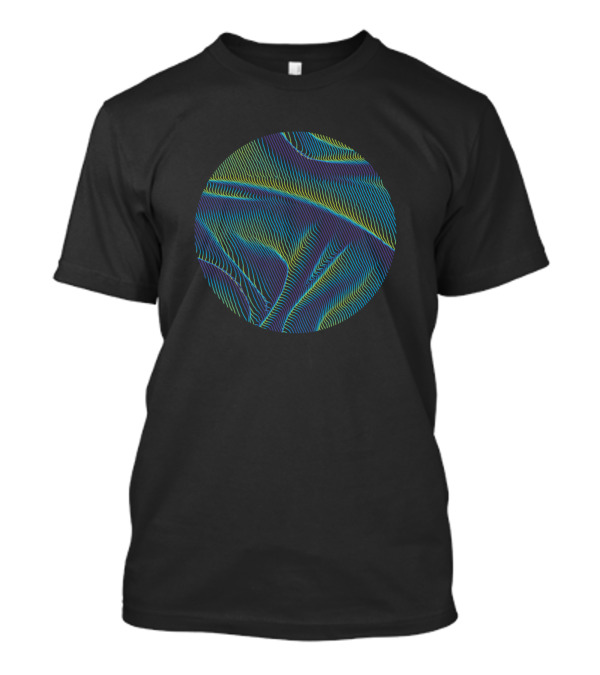 Folded Circle Abstract Lines T-Shirt
