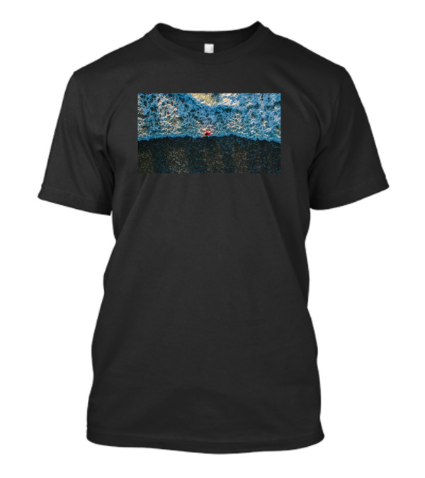 Beach Coast Shore Sea Ocean Waves Aerial Perspective T-Shirt