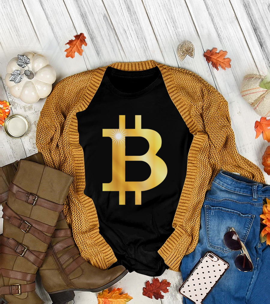 Bitcoin Golden Digital T-Shirt