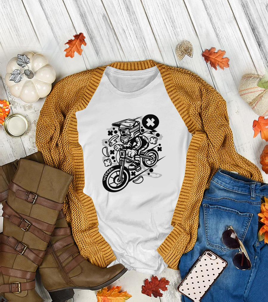 Downhill Biking Adventure for Animated Characters and Pop Culture Fans T-Shirt