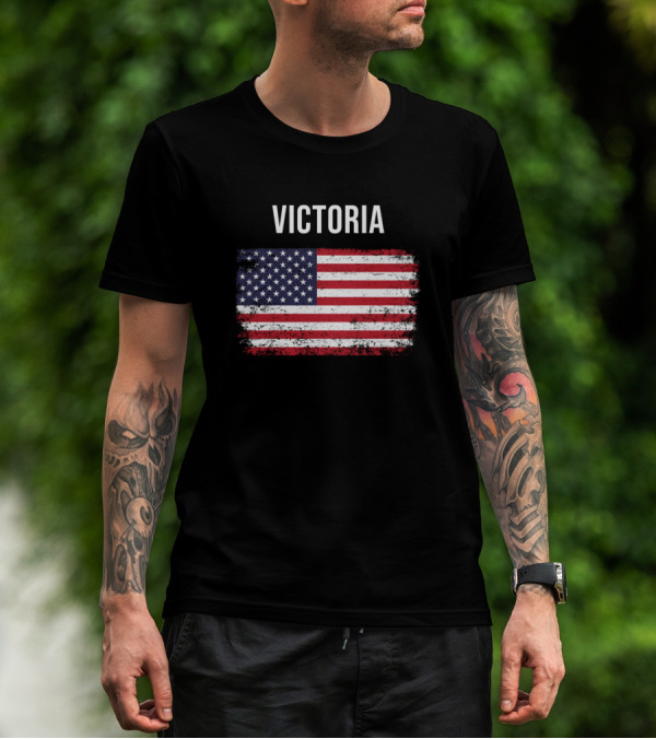Victoria American Flag T-Shirt