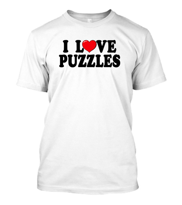 I Heart Puzzles Typography T-Shirt