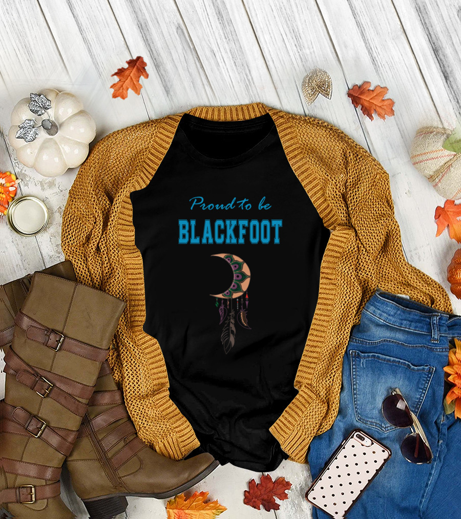 Proud to Be Blackfoot Boho Feathers T-Shirt