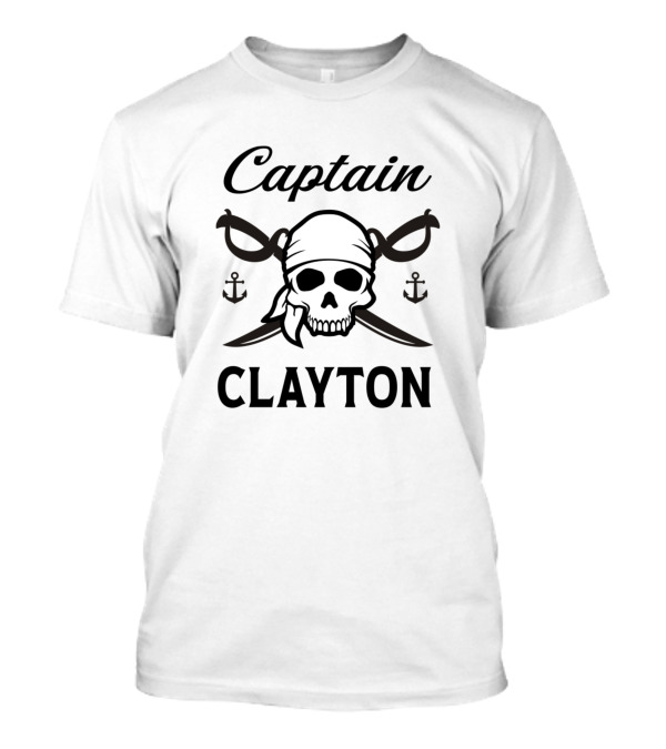 Captain Clayton Skull And Crossed Swords T-Shirt