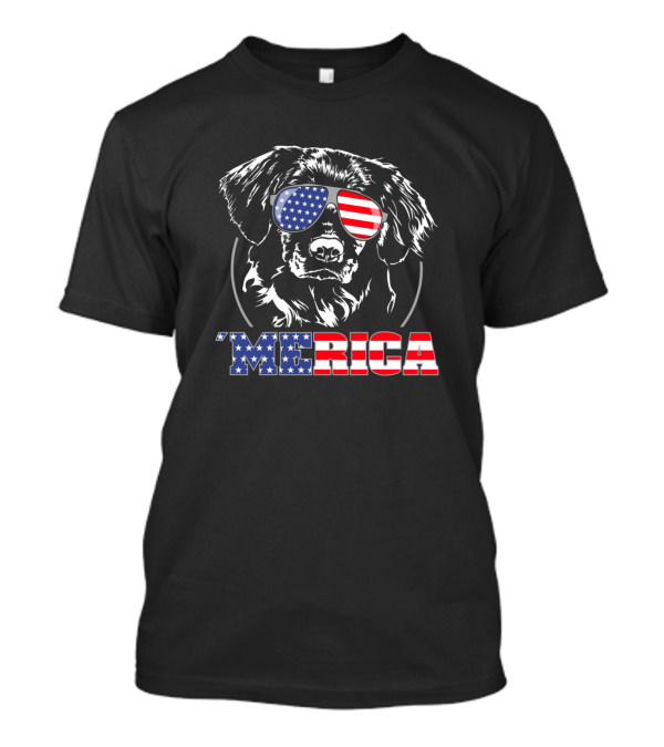 Proud American Nova Scotia Duck Tolling Retriever 'Merica USA Flag Glasses T-Shirt