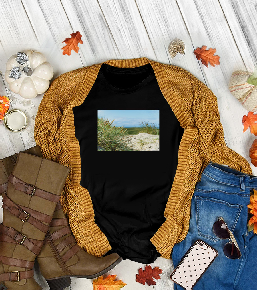 Sand Dune Haurvig Denmark Coastal Landscape T-Shirt