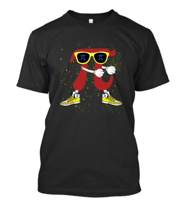 Pi Like A Boss Cool Sunglasses Sneakers Character T-Shirt
