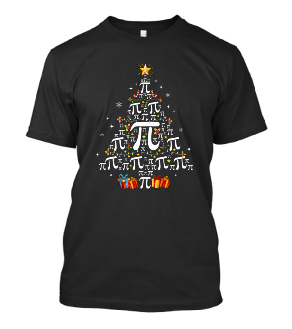 Funny Christmas Math Pi Tree For Math Teacher Nerds T-Shirt