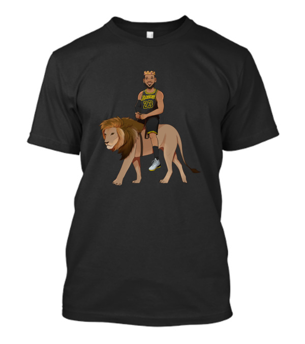 LeBron James Lakers 23 Crown Riding Lion T-Shirt